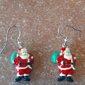 Festive Santa Claus Earrings